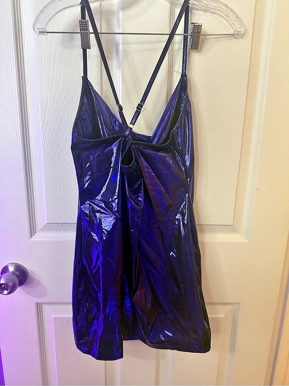 Mini metallic dress